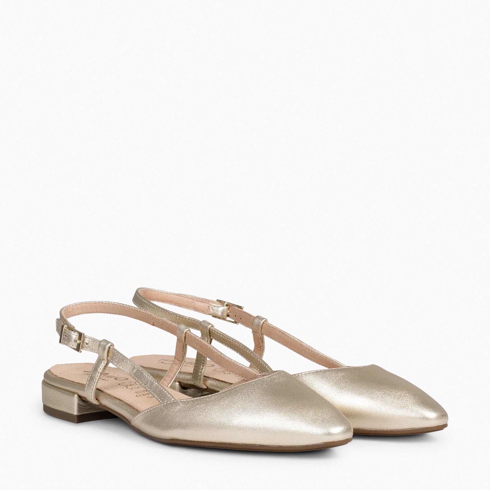miMaO. Zapatos Comodos tacón bajo Elegantes Destalonados de Piel para Mujer. Hecho en España