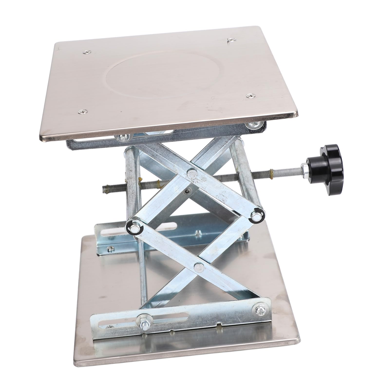 Mesa Elevadora, Mesa de Laboratorio Ajustable de Acero Inoxidable, 8x8 Pulgadas, Rango de de 2,95 a 11,42 Pulgadas para Uso en Laboratorio e Investigación