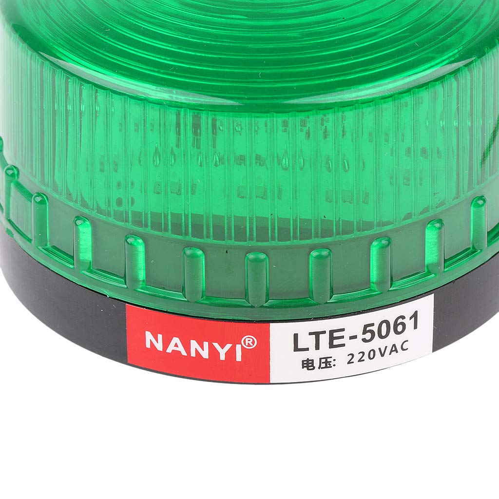 B Baosity 220V Gyrophare Balise de Signalisation Lumineuse LED Lampe d'Avertissement Clignotant Eclairage d'urgence Voiture Vert
