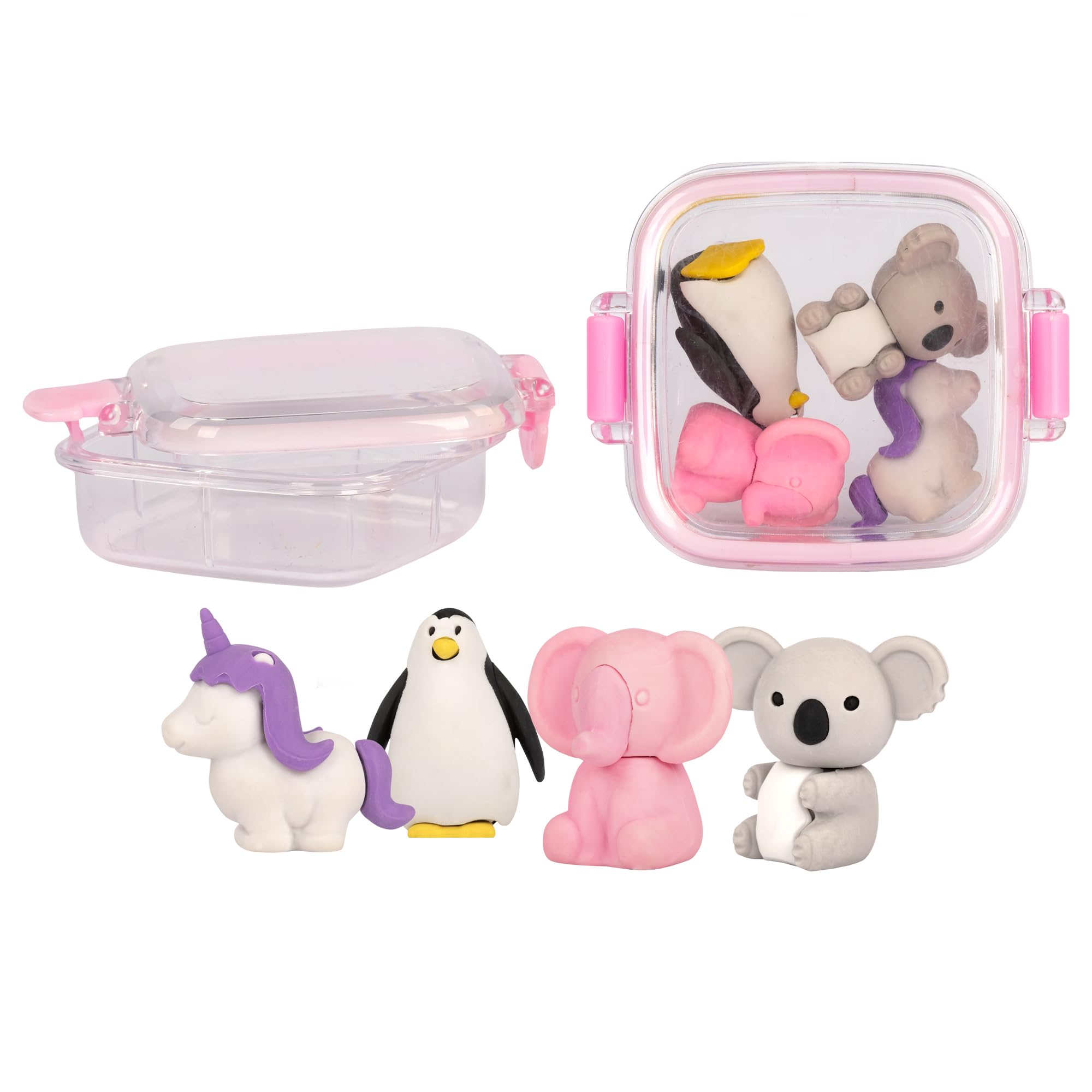 Idena 20113 Eraser in Box, 4 Animals, multicoloured - Image 2