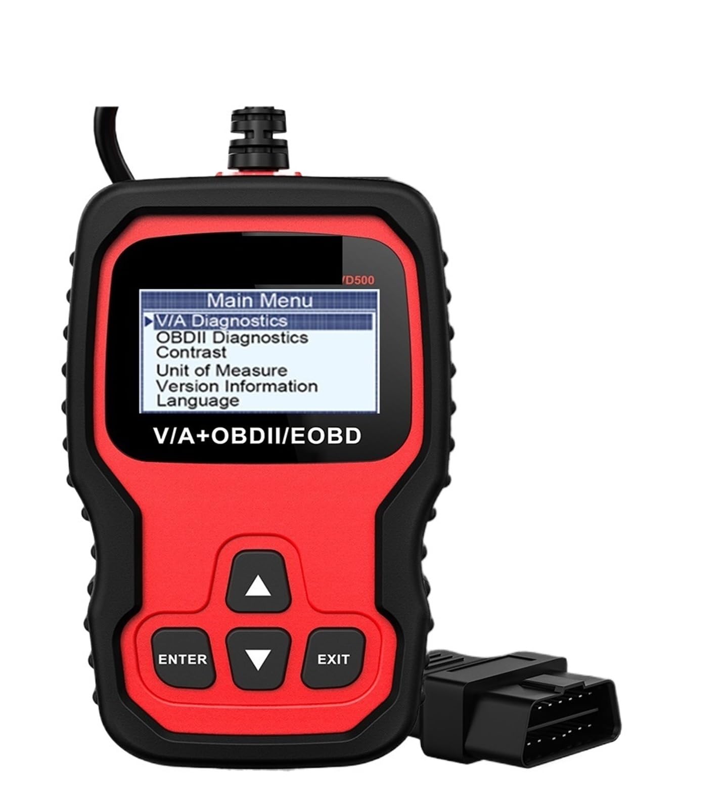 Skaner VD500 OBD2 Kontrolka silnika EPB ABS SRS Czytnik kodów Narzędzie diagnostyczne samochodu,Przyjazny dla użytkownika