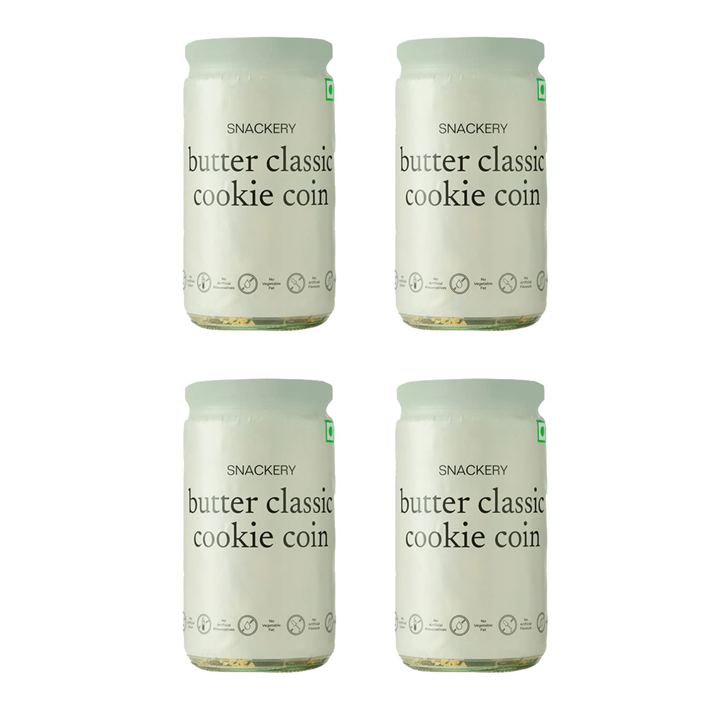 Classic Butter Cookies, 150 gm, Individually Wrapped, Jar of Happiness.(Pack of 4)