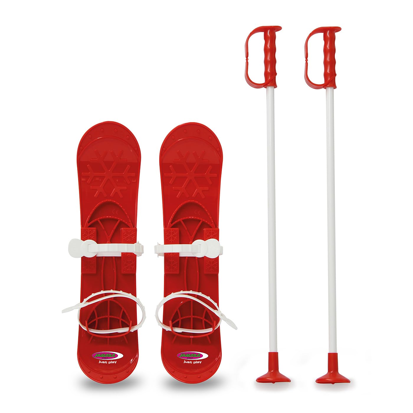 Ski Jouet Jamara Snow Play Funny Carve – 42 Cm, Fixations Réglables (23-28), Bâtons 60 Cm – Pour Enfants Dès 3 Ans, Glisse Et Fun