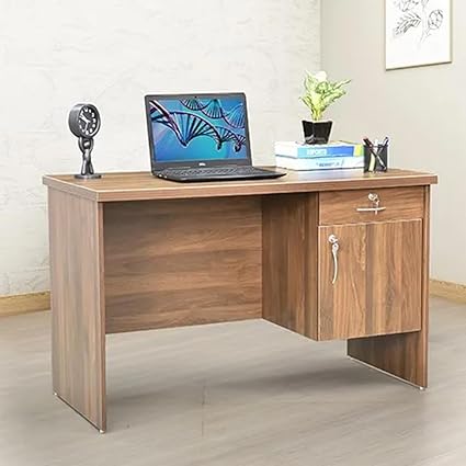 Royaloak Logan Computer Table | Engineered Wood with Melamine Finish Hinges| Drawer Storage | Excellent Quality Telescopic Channel | Spacious Legroom | Computer Table with Drawer