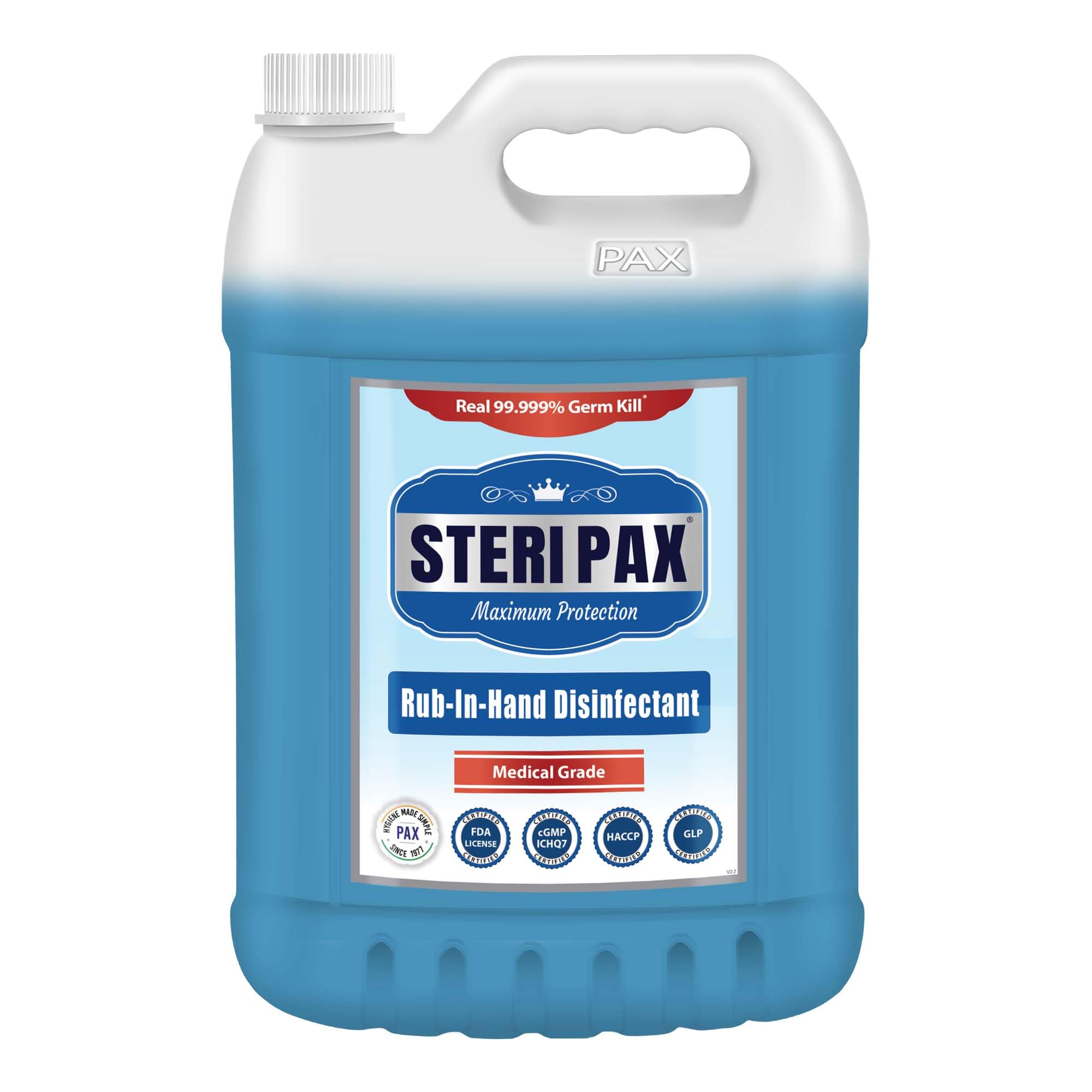 STERIPAX Medical Grade Maximum Protection Rub-In Hand Disinfectant, 5L (B08C9Q39ZZ) Amazon Price History, Amazon Price Tracker