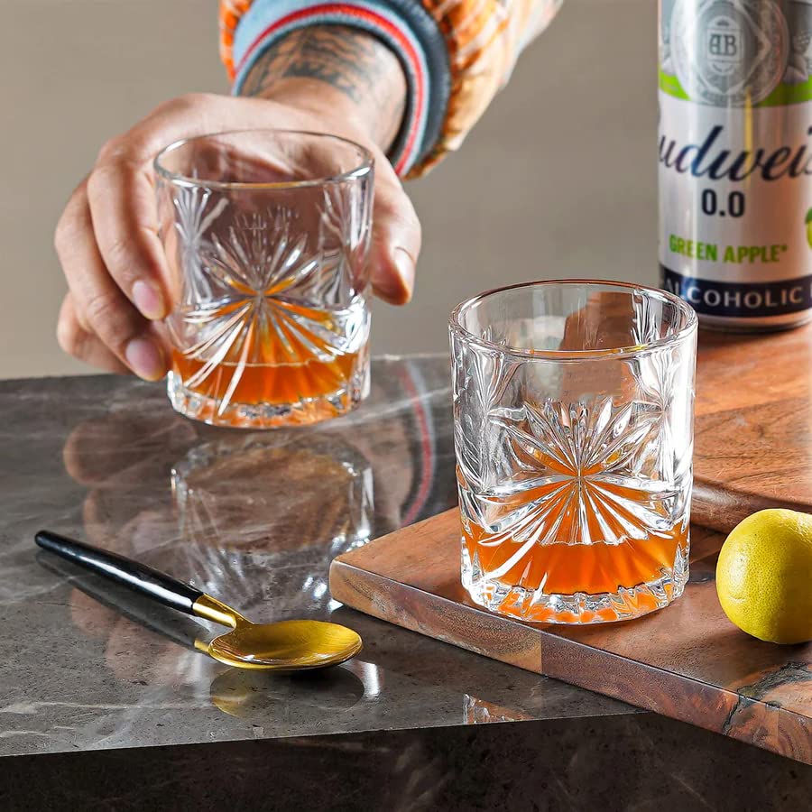 Image of Premium Juice and Water Glasses Transparent, 300ml, Drinking Stylish and Crystal Highball Glasses for Water, Juice and Cocktails