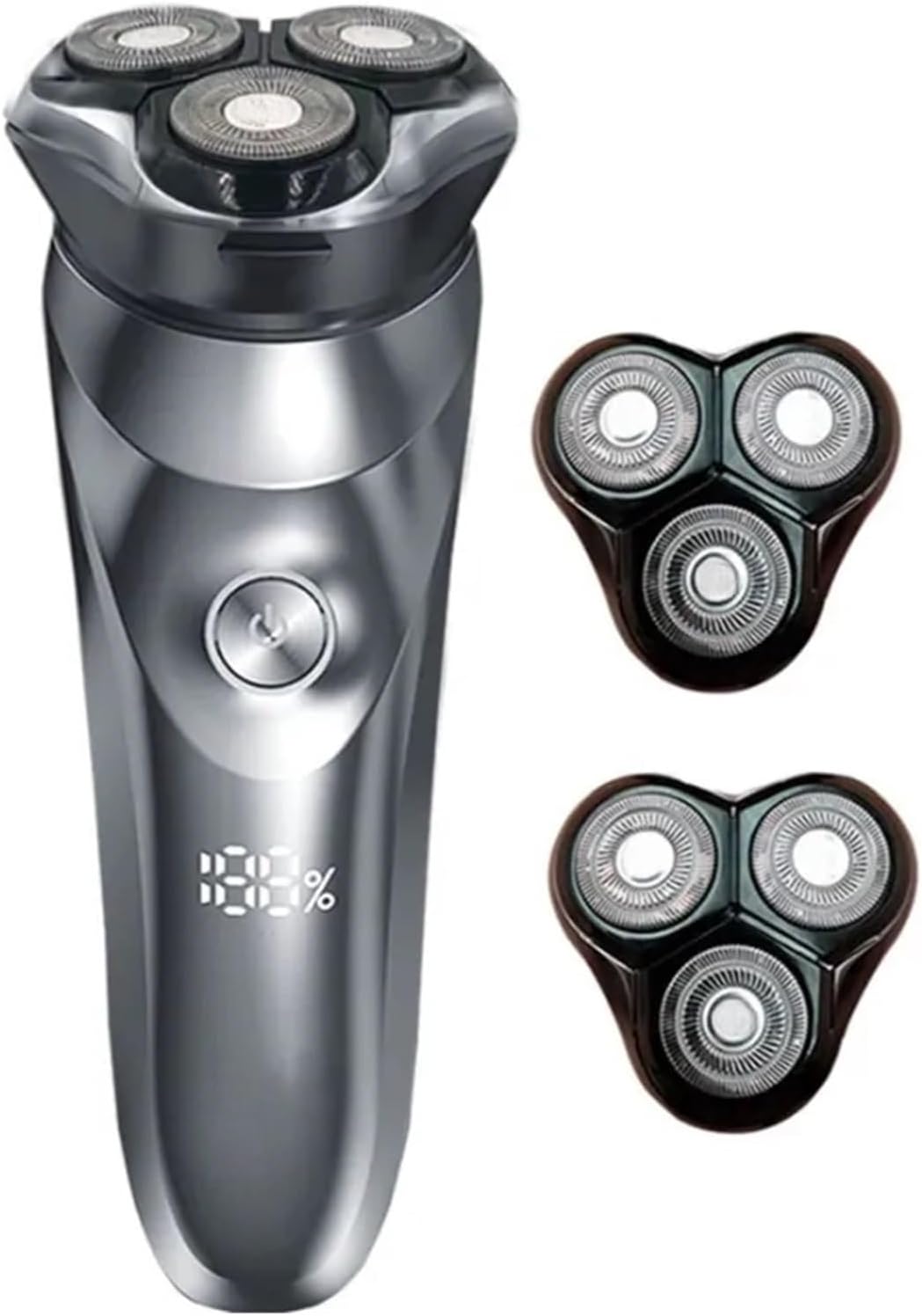 Compatible With Men's Smart Electric Shaver IPX7 Waterproof Wet/Dry Beard Trimmer, Rechargeable Shaving Machine(Shaver 3head)