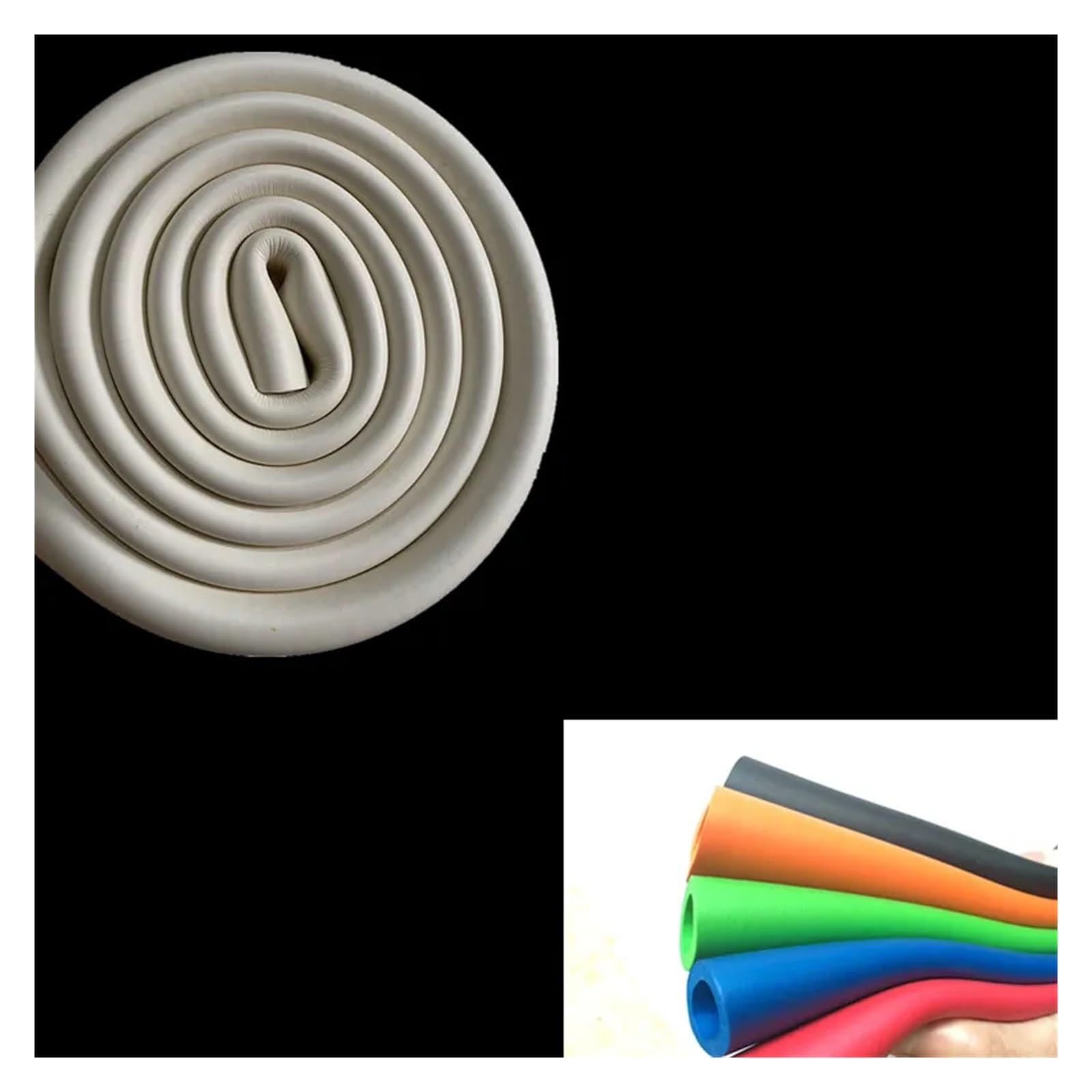 Tubo de espuma aislante, Aislamiento de espuma for tuberías, 1 m, multicolor, varios tamaños(Id36xt6mmx1m Black)
