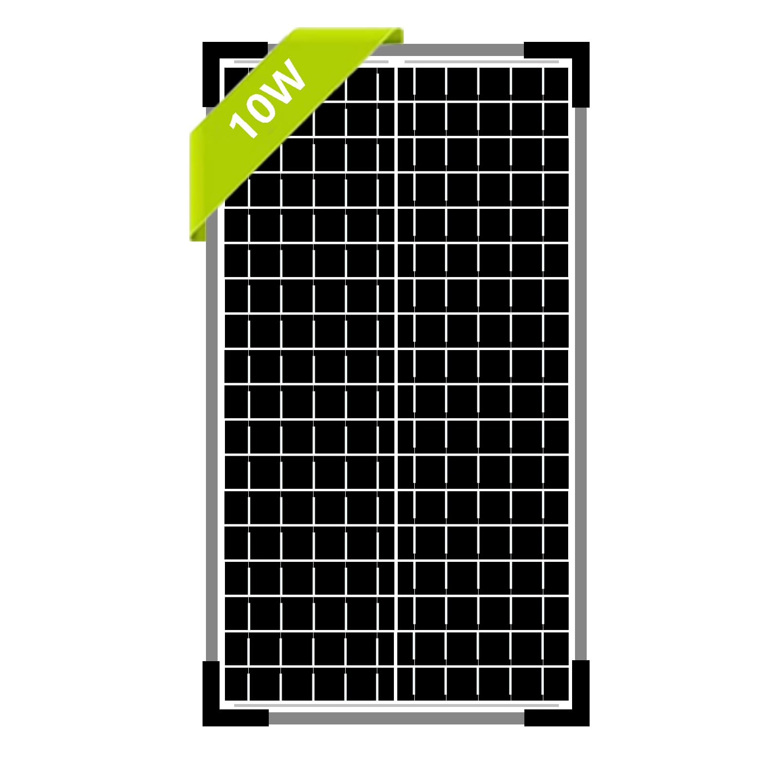 Pannello solare monocristallino da 12 V 10 W, caricabatterie portatile per apricancello del veicolo, recinto elettrico, pollaio, trattore da prato, barca (1, 10 W)