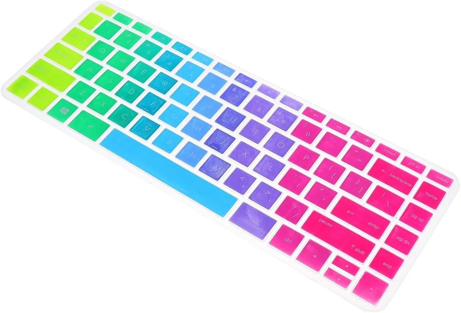 3pcs Long Nail Keyboard Cover Colorful Silicone Keyboard Skin Waterproof Dustproof Protector for Laptop Keyboards Gradient Cover Skin
