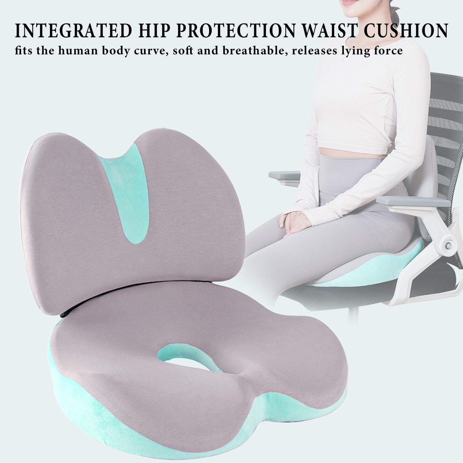 Cuscino Sedia Scrivania Supporto Lombare Coccige Ergonomico | Cuscini Seduta E Schienale Per Sedie Supporto Glutei Dolore Per Auto Carrozzina Scrivania Ufficio