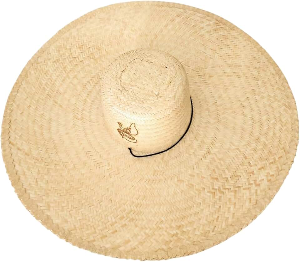 Chapéu de Palha Mexicano Sombreiro Aba larga Pescaria Praia Sítio Roça