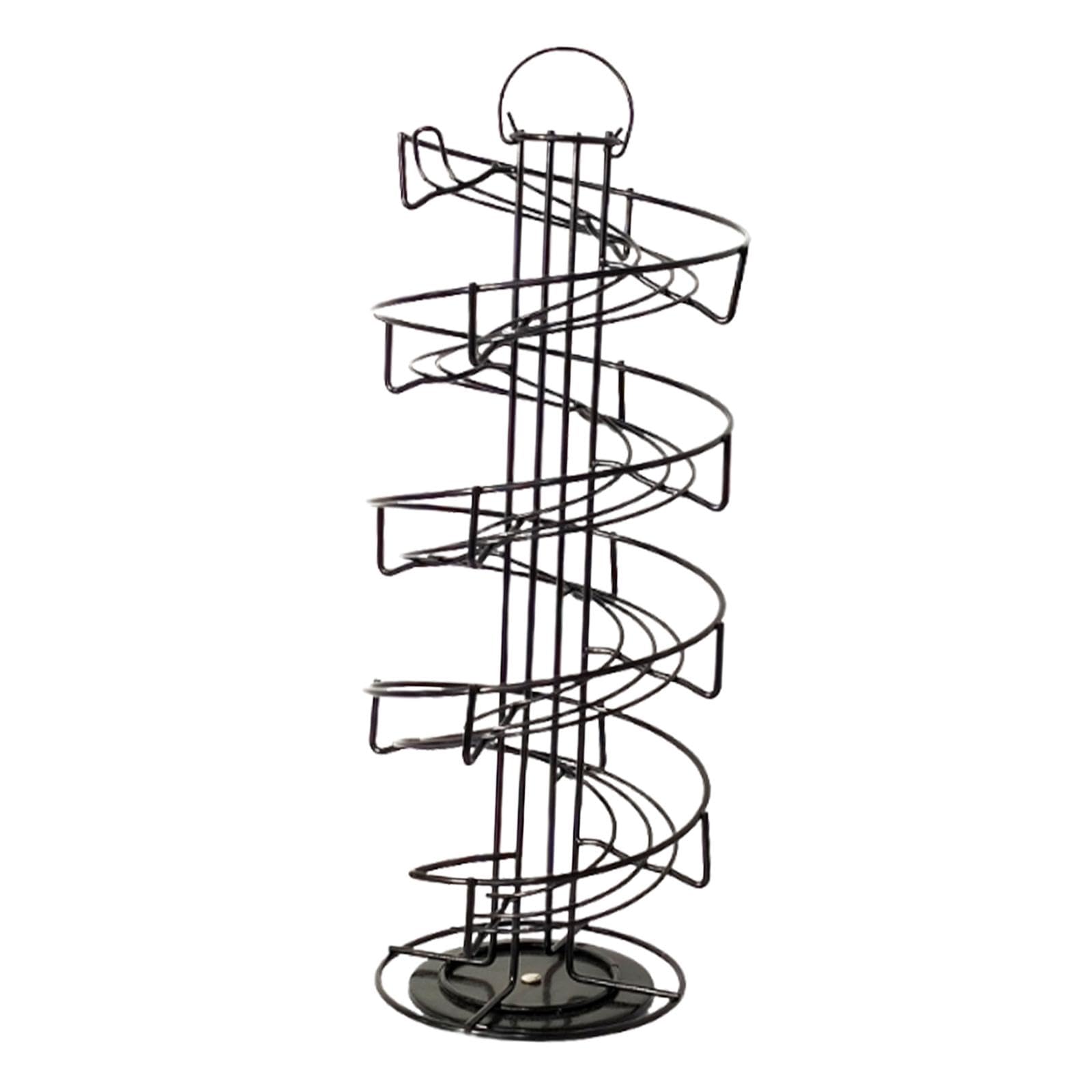 UJEAVETTE Spiral Egg Dispenser Multifunctional Rotating Egg Holder for Cabinet Kitchen-image-5