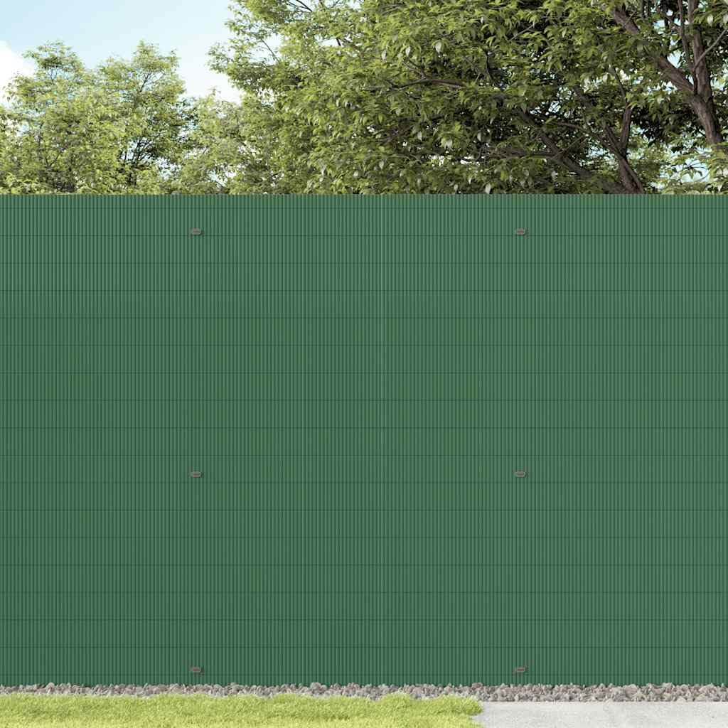Recinzione da Giardino Bifacciale Verde 1,8x3 m in PVC,Articoli di ferramenta,Barriere e recinzioni,Pannelli per recinzioni-42002619