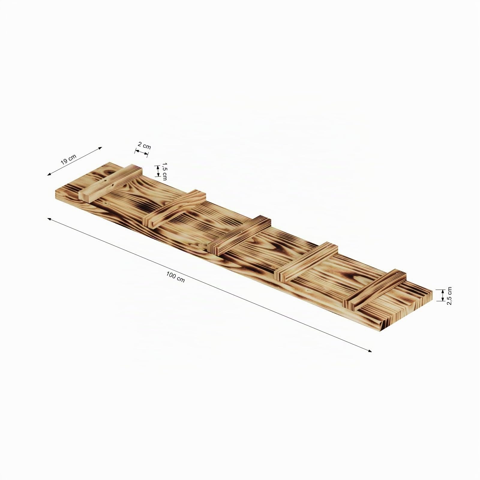 Escalier pour chat flammé pour balcon 1 m sans fixation