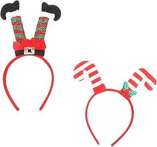 2Pcs Tiara De Natal Chapéu De Festa De Natal Aros De Cabelo De Lantejoulas Tiara De Natal Tiaras De Cabelo Tiaras Acessórios De Cabelo Tiara De Festa