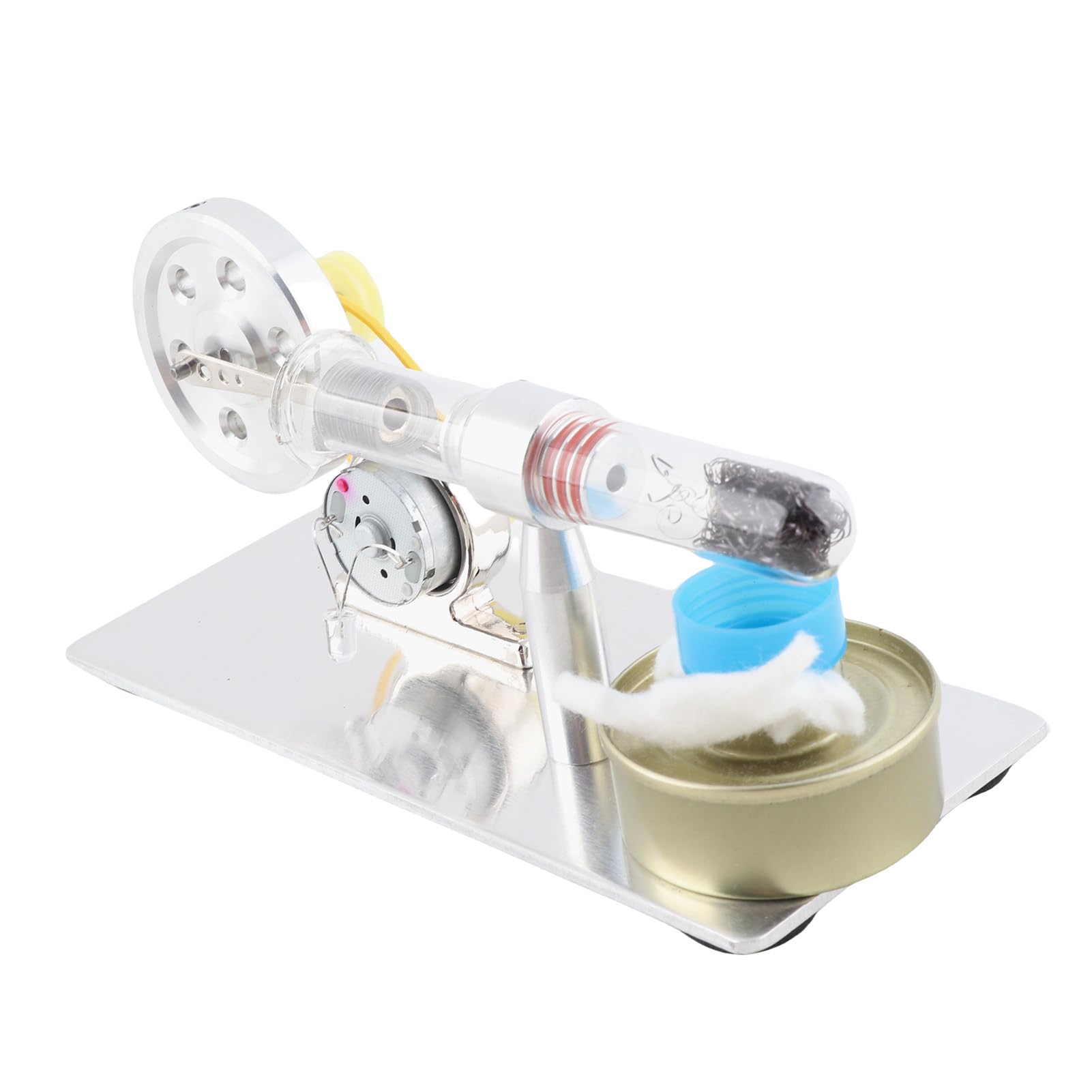 Moteur Stirling à Air Chaud Avec Générateur LED – Modèle Métallique éducatif, Cadeau Scientifique