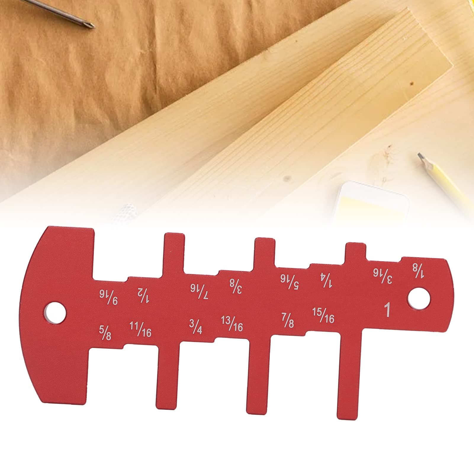 Leapiture Step Depth Gauge Aluminum Alloy Blade Height Depth Gauge High Accuracy Set Up Woodworking Tool for Table Saw Router Imperial