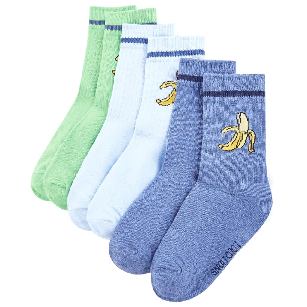 Calzini per bambini, 5 paia, EU 30-34, in cotone, con gommini antiscivolo, per ragazze, ragazzi, bambini, caldi, senza cuciture, per l'asilo, lo sport, l'estate e l'inverno