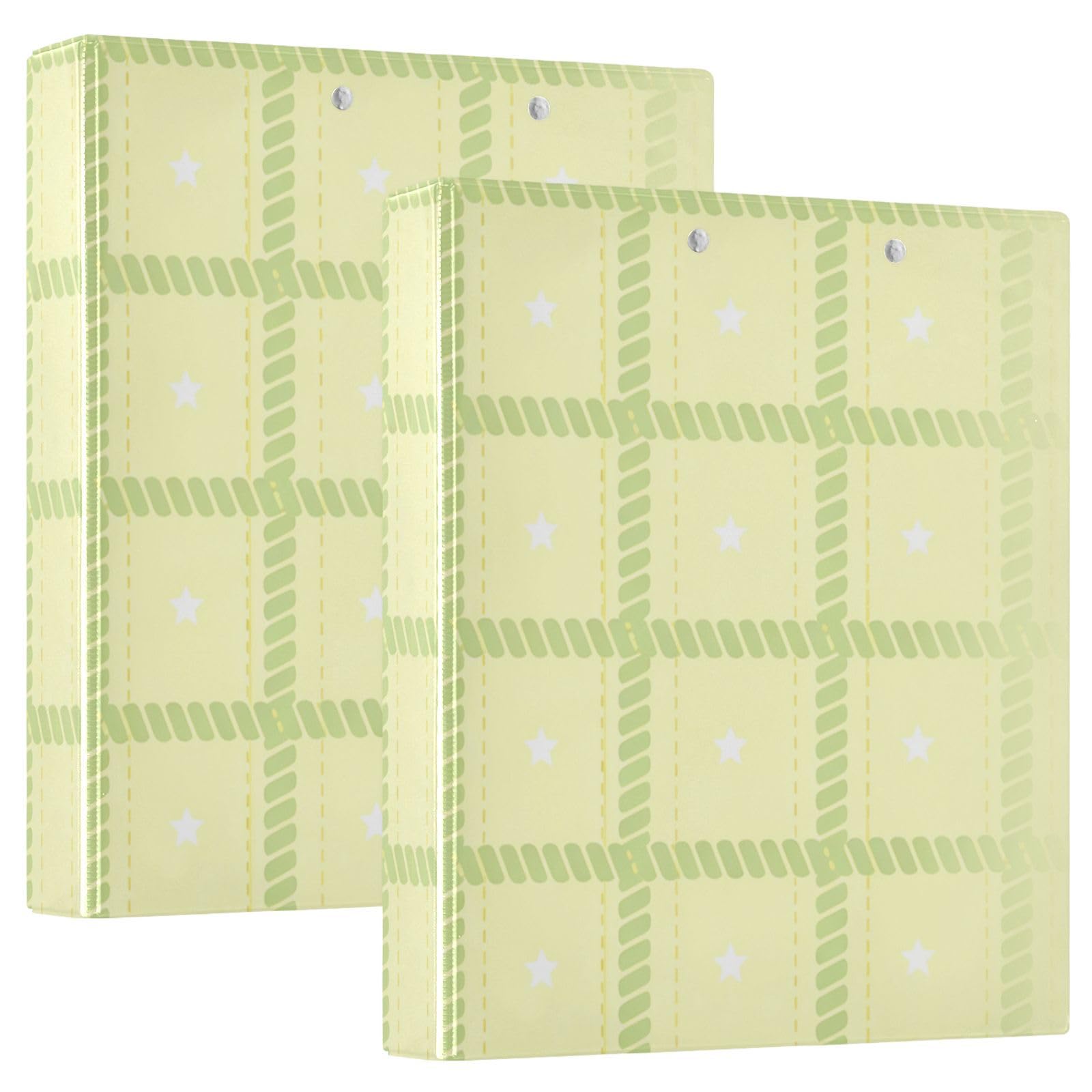Raccoglitore a quadretti giallo pallido da 3,8 cm