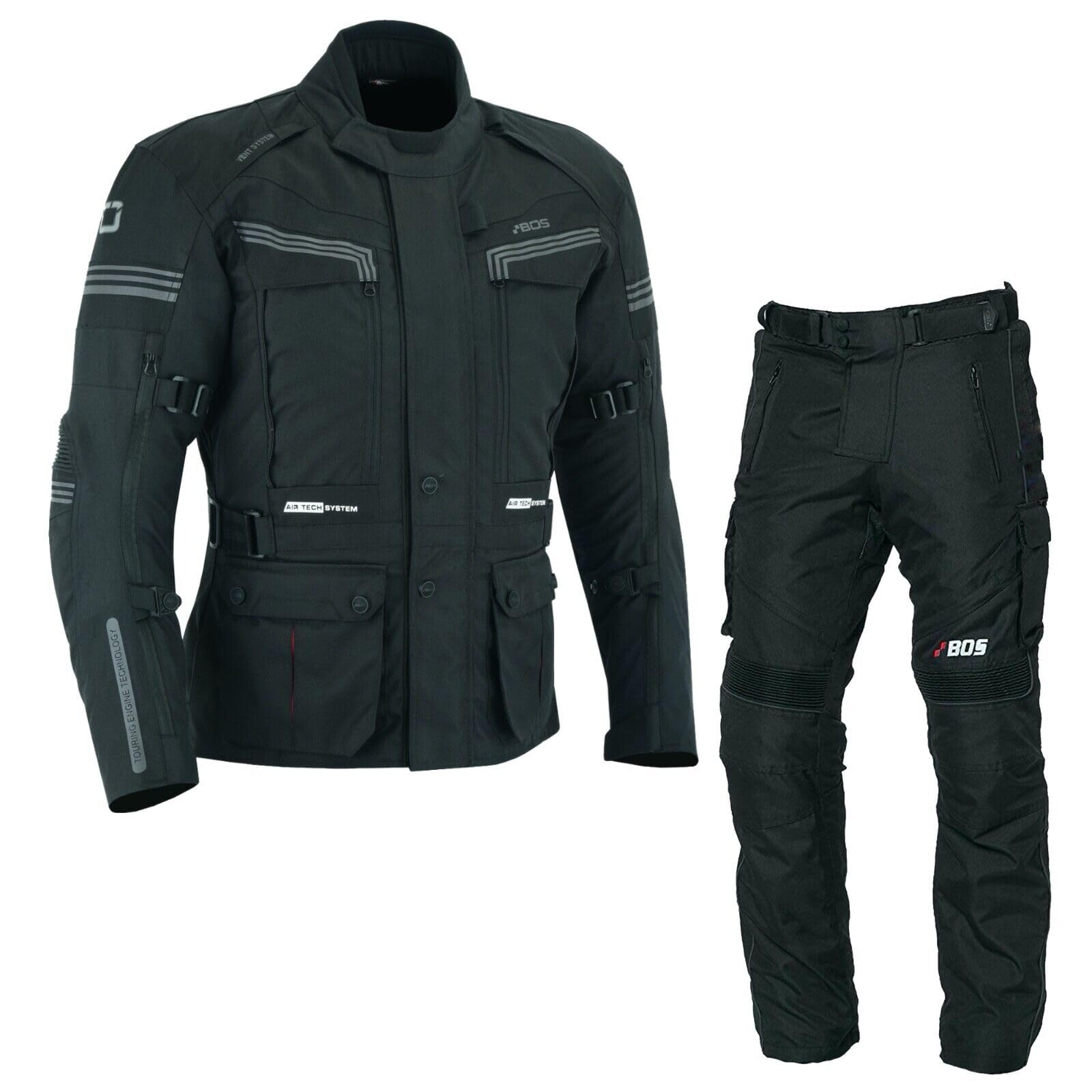 WMW WALI MOTO WEAR 2-Teiler Motorradkombi Herren Cordura Textil Motorradjacke Motorradhose mit CE-Protektoren,Motorradkombi Biker Textil Anzug – Jacke & Hose – Wasserdicht, Winddicht, Atmungsaktiv