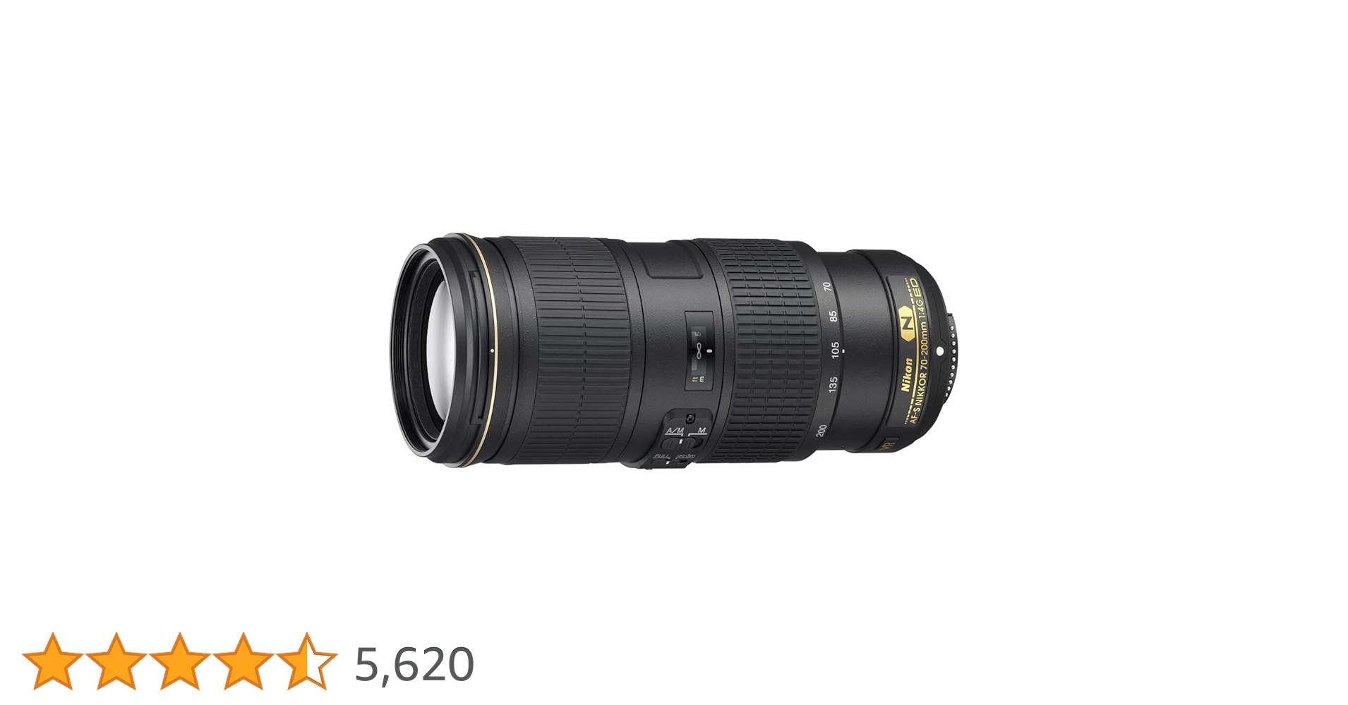 Nikon 2202 Black 70-200 F/4G ED VR AF-S Nikkor Zoom Lens