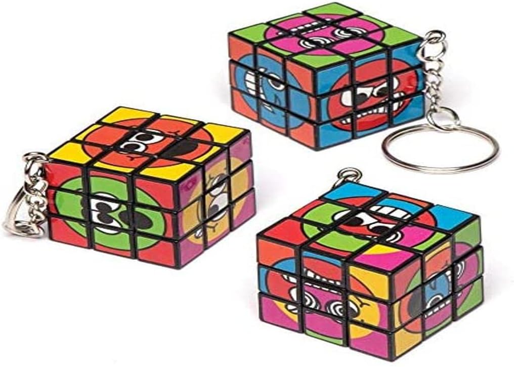 Baker Ross Funky Gesichter Cube Keychain Colouring Keychain Keychain