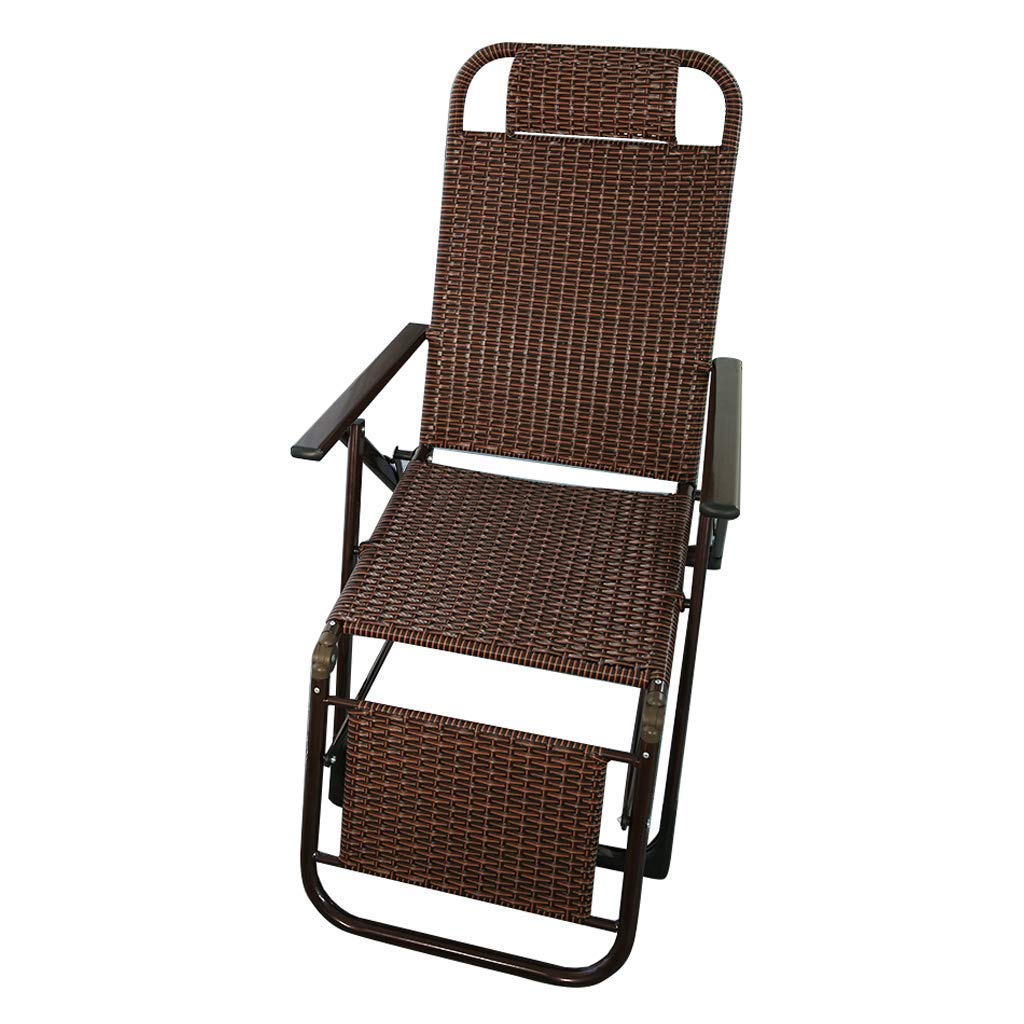Chaise de patio inclinable en rotin pour balcon et détente au jardin