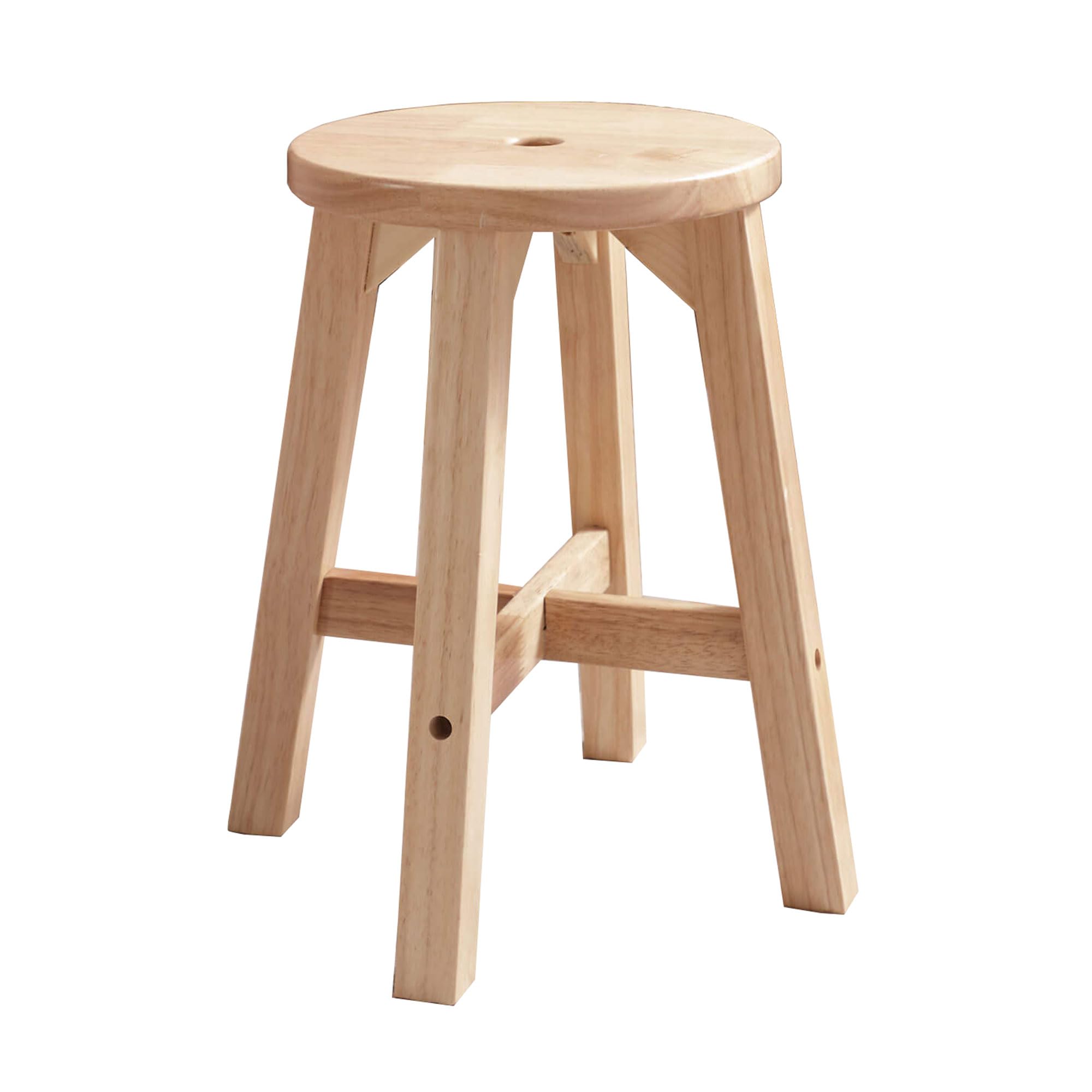 Lestar Wooden Stool, Solid Wood Round Stools