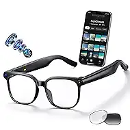 Smart Glasses with Camera, AI Glasses 30FPS EIS Video Recording, 8MP HD Photo, 139 Language Real Time Translation, Voice Assistant, Interchangeable Clear & Photochromic Lenses