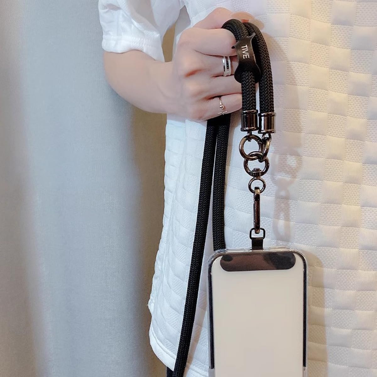 20 PCS Phone Tether Tab Universal Cell Safety Tether Connector Lanyard Replacement Part Crossbody Multifuctional Phone Lanyard Patch Pad for Most Smartphones Without Adhesive (Black, White - Image 6