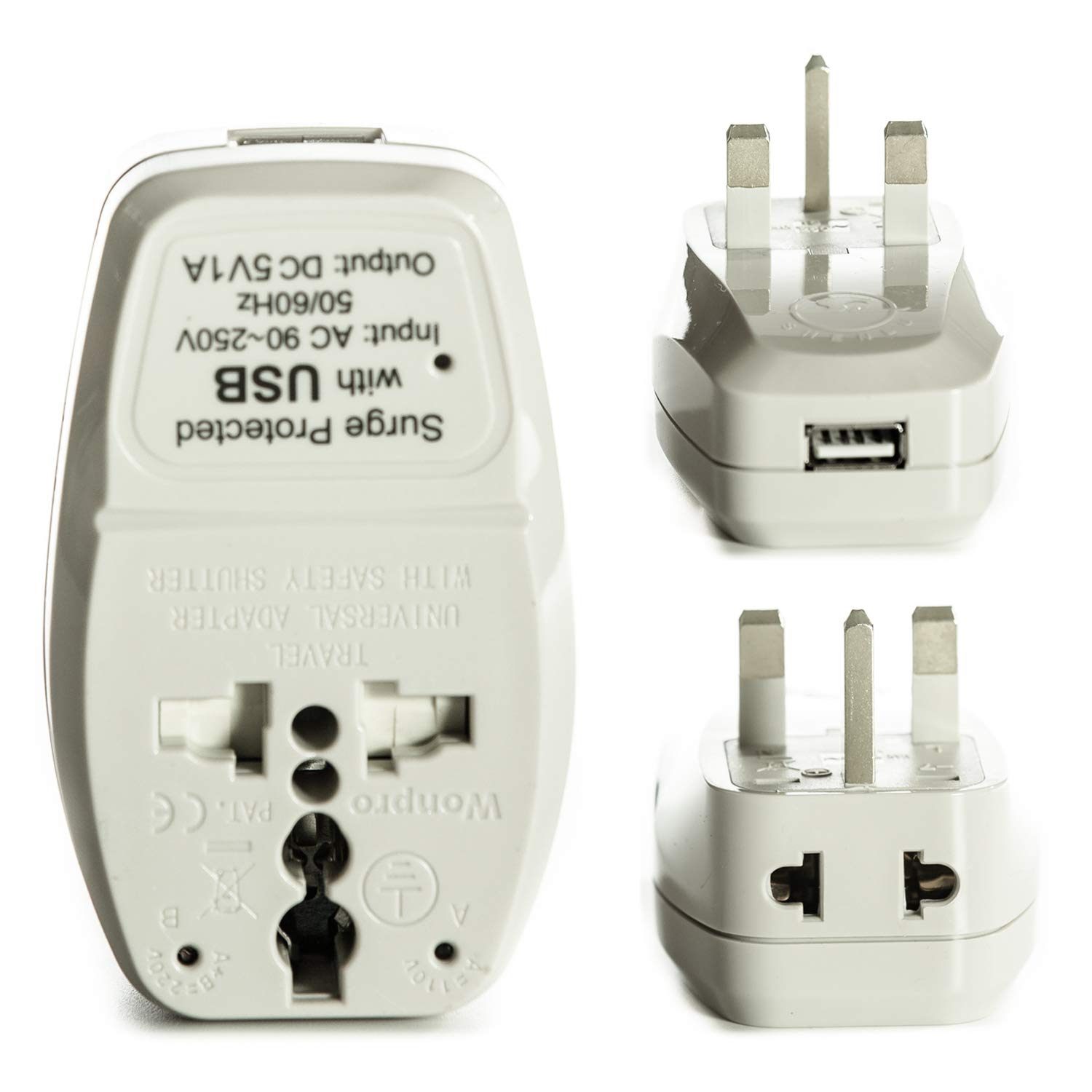 OREI International Plug Adapter, World Wide Plug Adapter (Type G - UK Adapter w/USB, 1 - Pack) (B083R9DJ29) Amazon Price History, Amazon Price Tracker