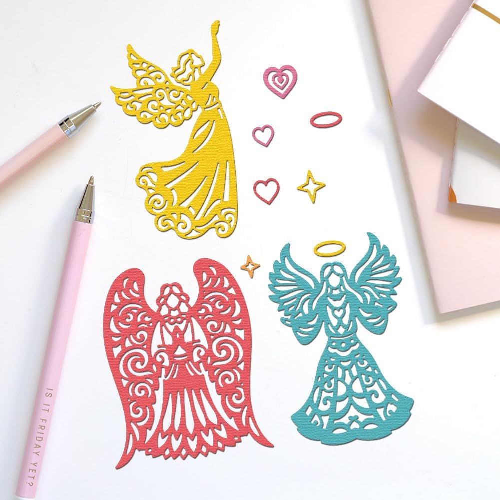 Hollow Angel Silhouette Metal Die Cuts for Greeting Card Making