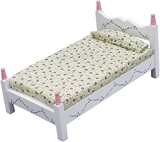 Toyvian Casa De Bonecas Cama De Solteiro Conjuntos Infantis Brinquedos Em Miniatura Móveis Infantis Ferramentas De Dramatização De Móveis Ornamento Móveis Em Miniatura Mini Casa Cama Mini