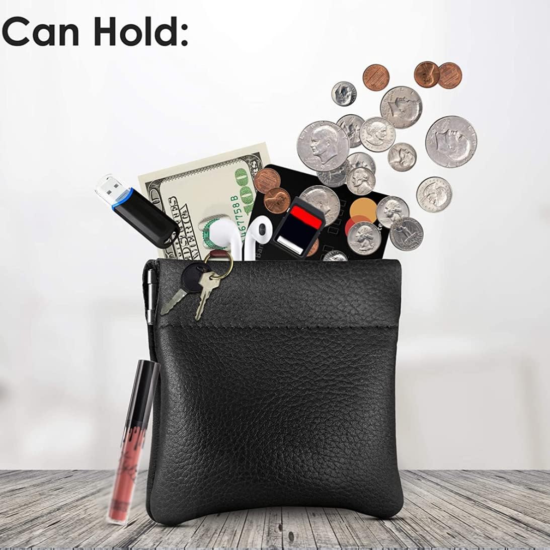 Coin Purse Mini Pouch Change Wallet 7.8 cm x 8.9 cm for Men Woman