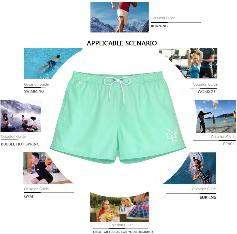 Beach Shorts Swim Trunks Quick Dry Men's Bathing Suit with Mesh Lining/Side Pockets - Image 4