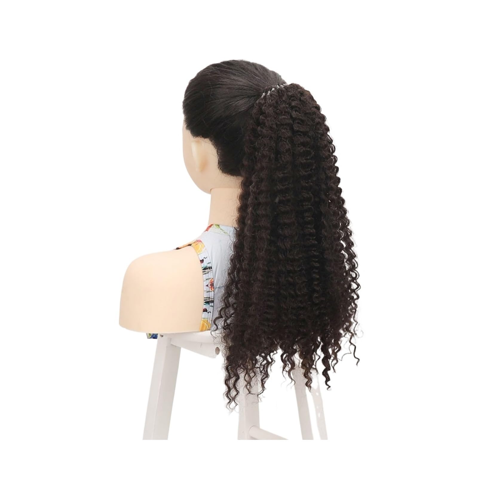 Naturalny Syntetyczny kucyk dla kobiet do codziennego użytku, luźne, głęboko kręcone włosy z pierścieniem afro, puszysta ozdoba do włosów Idealny wygląd(#4)