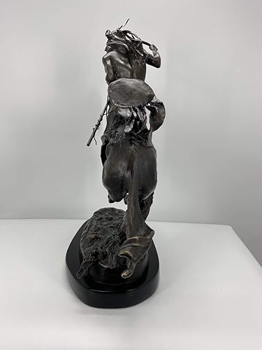 Miniatura 3 de Estatua de escultura de bronce hecha a mano americana Cheyenne por Frederic Remington tamaño bebé 8.5 pulgadas de alto