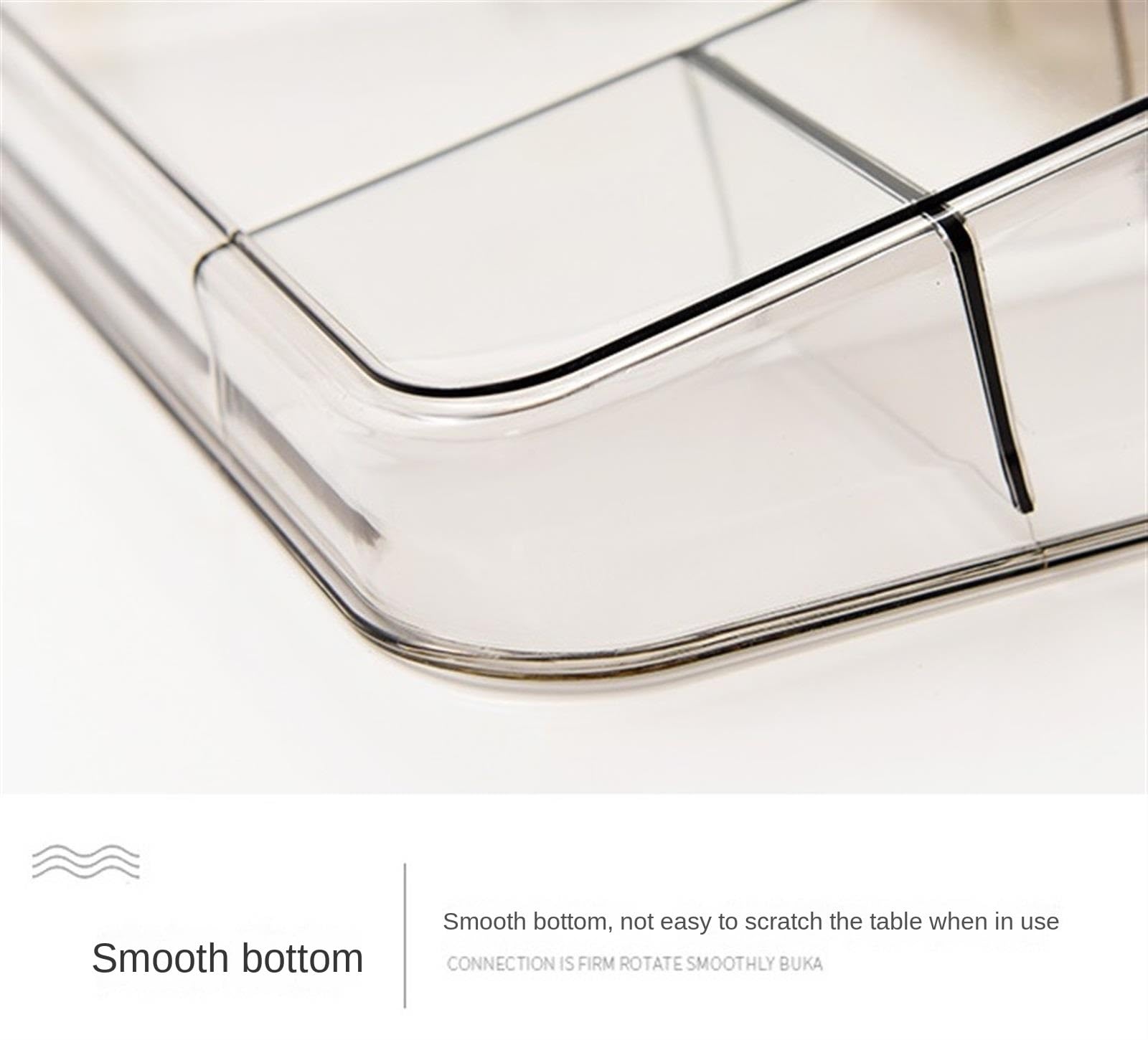 Organizador Caja De Almacenamiento Cosméticos Acabado Plástico Transparente Simple Oficina Maquillaje Organizar Maquillaje