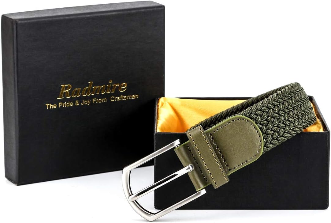 Braided Canvas Woven Elastic Stretch Belts for Men/Women/Junior with Multicolored - Image 6