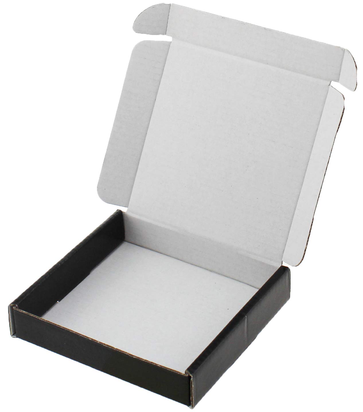 BLACK MINI A6 A5 A4 LARGE LETTER SHIPPING SATIN BOXES (MINI (10cm x 10cm x 2cm), 10)