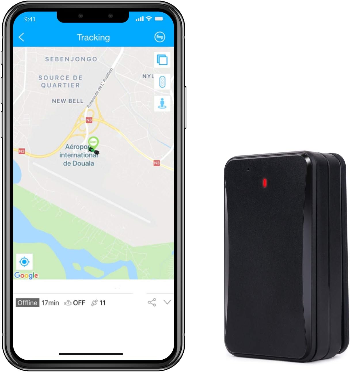 Hidden GPS Tracker Lifetime Free, Famisafe 10000mAh 3G Real Time Car