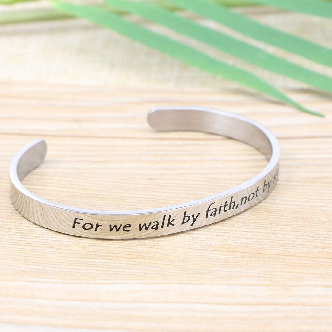 𝐂𝐡𝐫𝐢𝐬𝐭𝐢𝐚𝐧 𝐁𝐫𝐚𝐜𝐞𝐥𝐞𝐭𝐬 for 𝐖𝐨𝐦𝐞𝐧 Inspirational Religious Gifts for Her Bible Verse Bapstism Jewelry Cuff Bangle - Image 2
