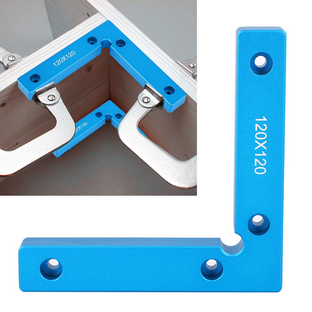 Abrazadera de ángulo recto de aleación de aluminio de alta precisión cuadrada de posicionamiento de 90 grados para carpintería y soldadura de metales, 120 x 120 mm, paquete