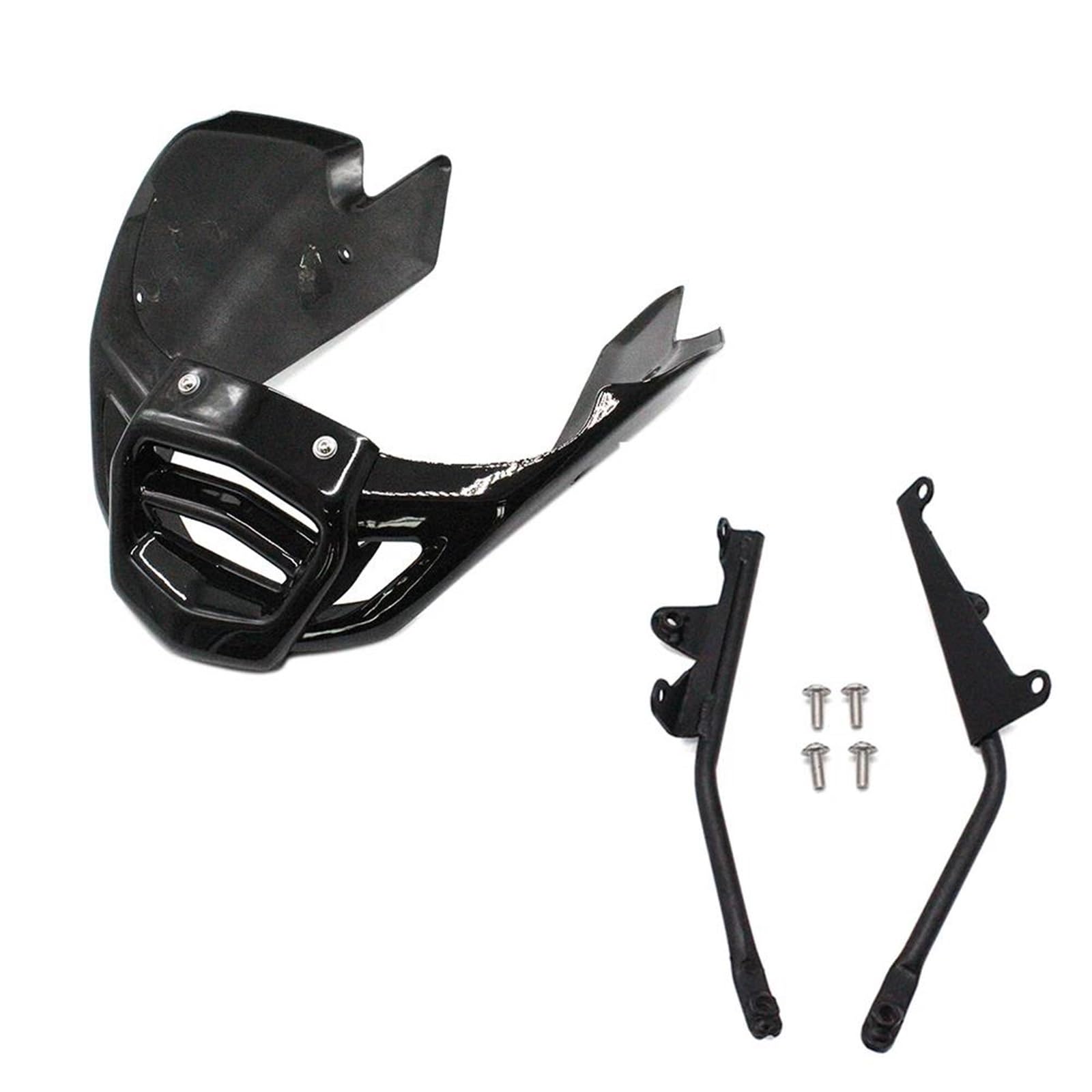 ESPYN Moto Spoiler Anteriore per FZ1S per FZ1N per FZ1 2006-2014 Moto Carenatura Motore Spoiler Rivestimento Kit di Montaggio Motociclo Naked Spoiler(Bright Black)