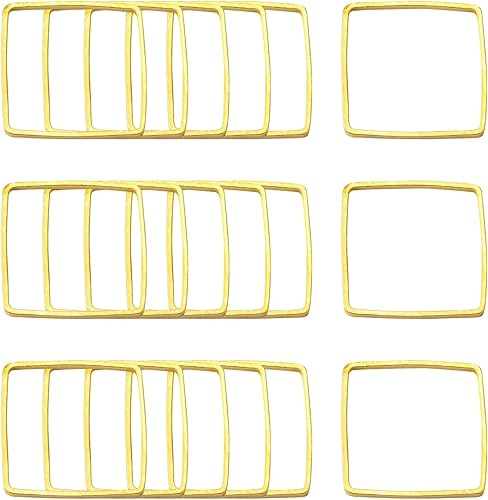 Vista 134 de FASHEWELRY Anillos de acero inoxidable 70cs con eslabones de corazón, 4 tamaños, de metal con forma de corazón, bisel abierto, conectores