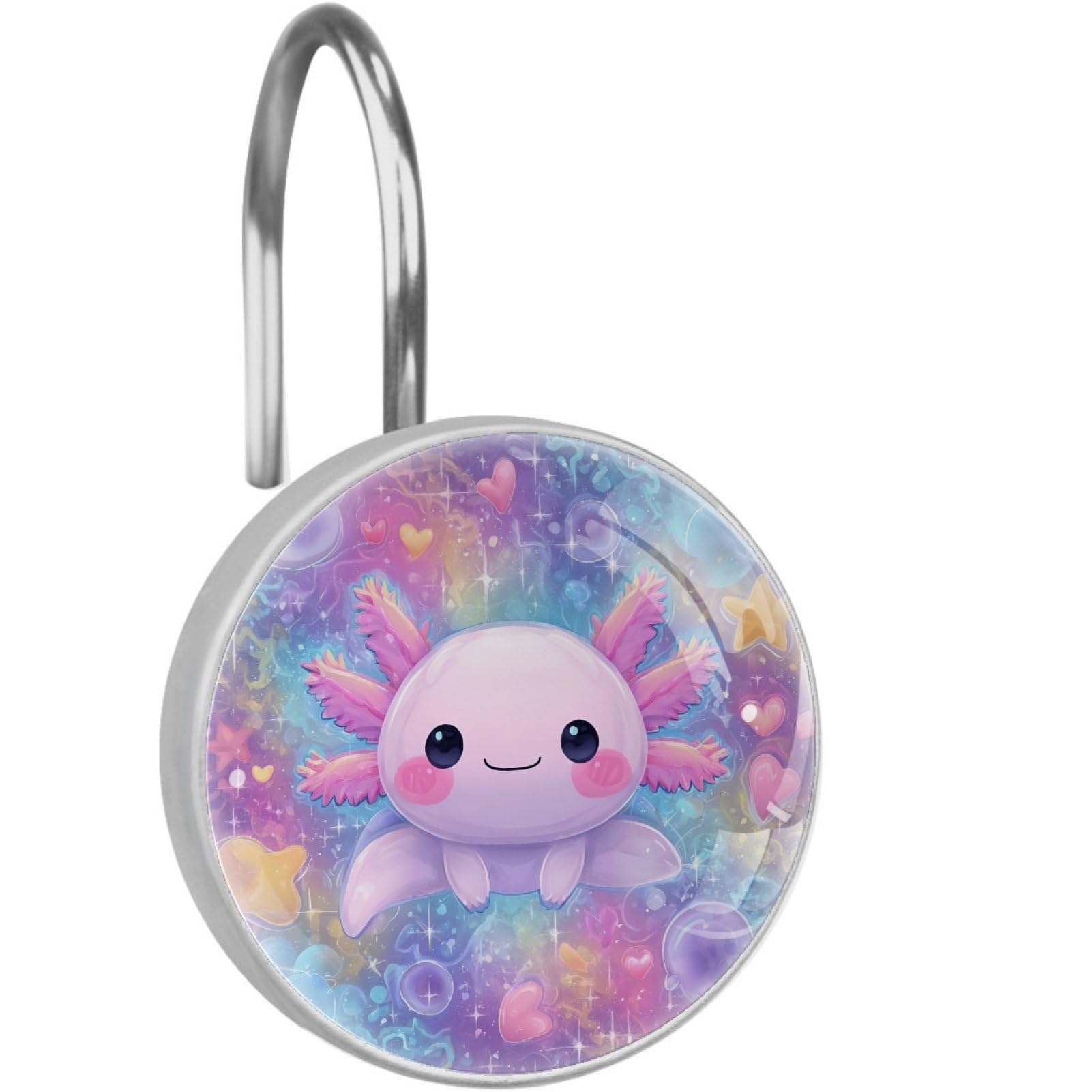 VAPOKF Shower Curtain Hooks, 12PCS Axolotl Shower Curtain Hook for Bathroom Decors Home Bedroom