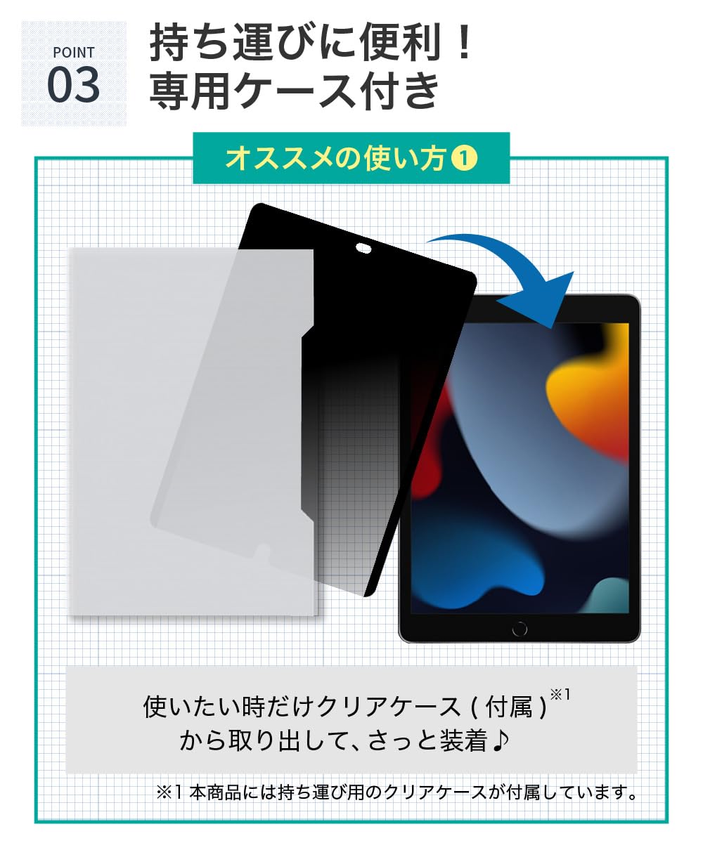 Amazon.co.jp: LOE(ロエ) 360度 マグネット式 覗き見防止フィルム iPad