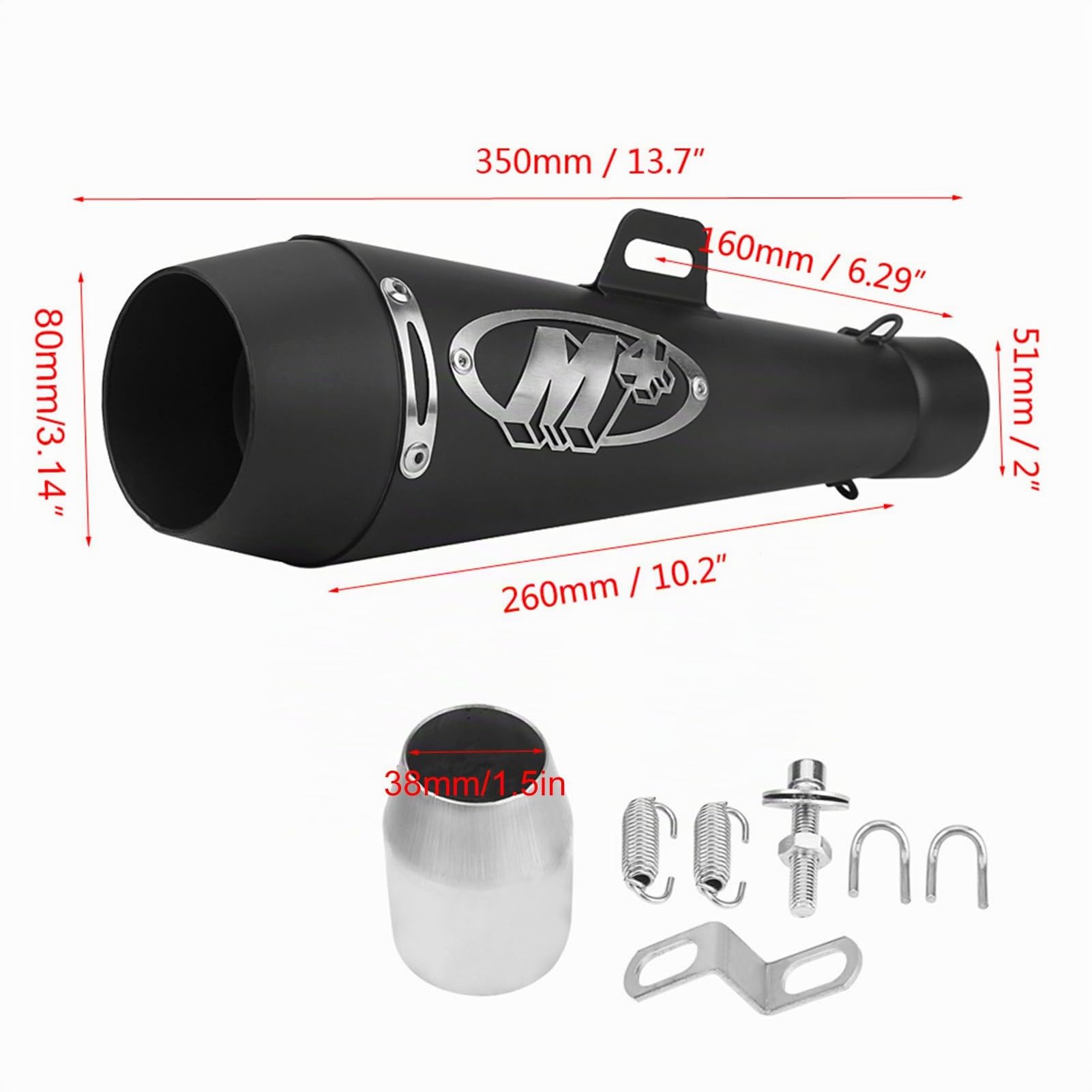 Silenciador de Tubo de Escape de Motocicleta de Cromo Inoxidable, reemplazo de Escape Universal de 51 mm para CBR1000 R6