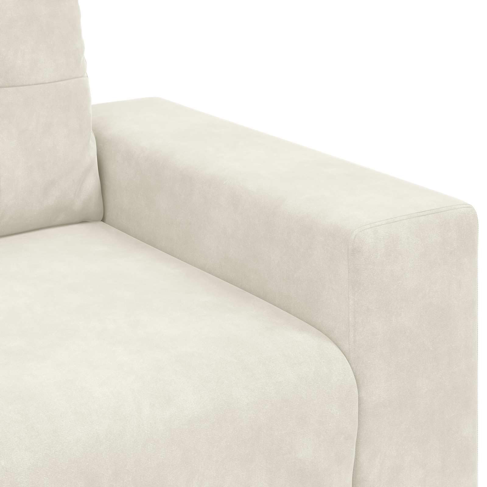 Sofá de 3 plazas color crema de 220 cm de terciopelo con función de dormir y cajonera, diseño escandinavo moderno para salón, oficina, salón acogedor